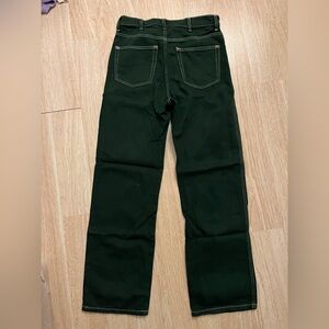 Reformation Cowboy High-rise straight leg green jeans, size 27
